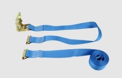 2 x 20' Ratchet Strap with E-Track Fitting (Blue) - BullRing USA