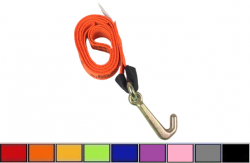 Tie Down Strap with Mini J Hook - Diamond Weave (Color Options)