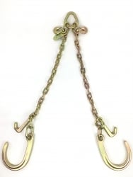 24 V-Bridle Chain with Big 15 J and Mini J Hooks - 4,700 WLL