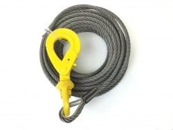 Winch Cable w/ Self Locking Hook