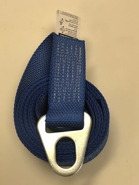 8 ft Chevron Wheel Lift Strap in Blue Diamond Weave Webbing