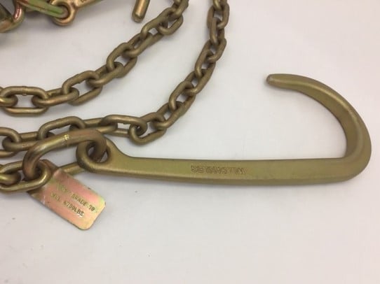 10' Tow Chain 15 J hook and R, T, J cluster