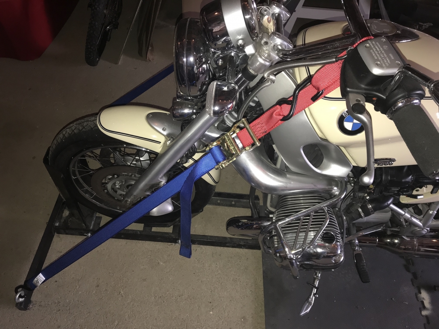 Motorcycle Ratchet Strap w S-Hooks and Loops
