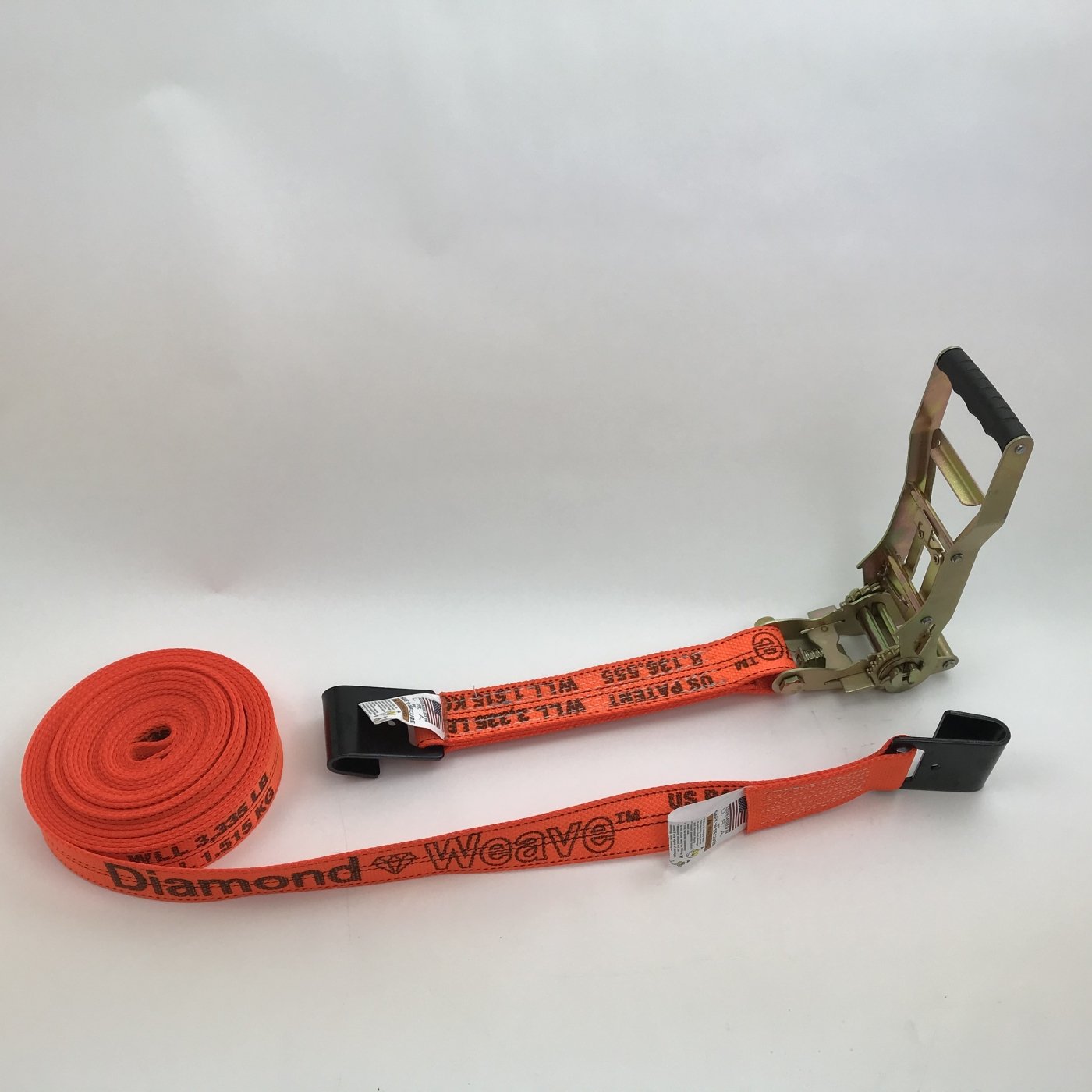 TOTALPACK® Cargo Strap With Ratchet 2 x 30 ft With Flat Snap Hook