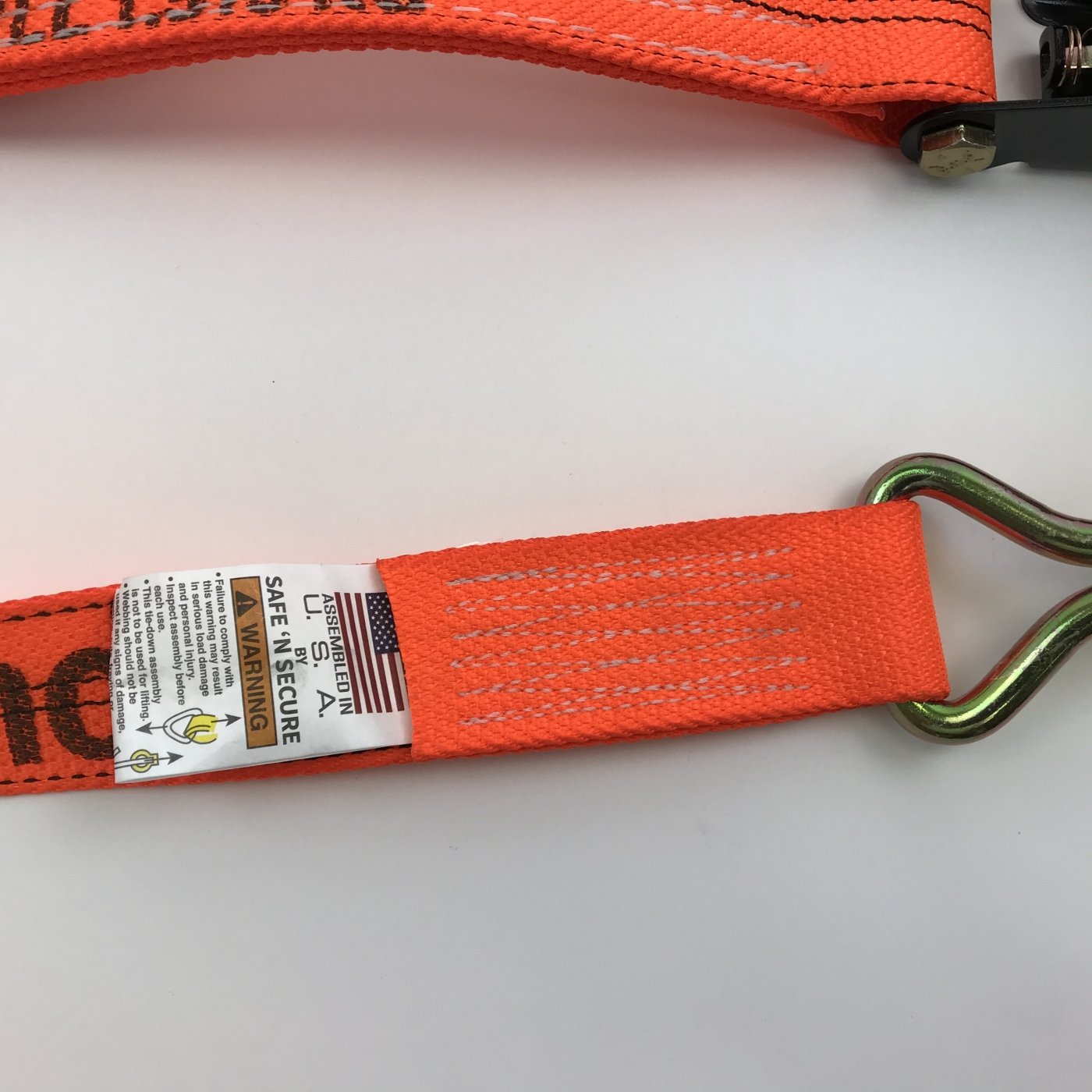 2 x 30 ft Wire Hook Cargo Strap with European reverse mechanism Ratchet ...